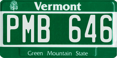 VT license plate PMB646