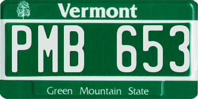 VT license plate PMB653