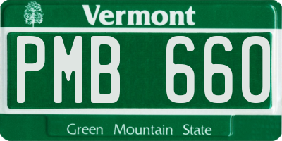 VT license plate PMB660