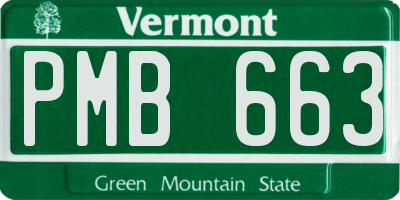 VT license plate PMB663
