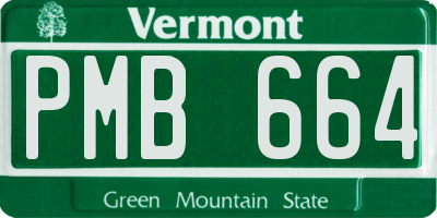 VT license plate PMB664