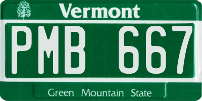 VT license plate PMB667