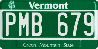 VT license plate PMB679