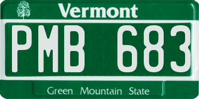 VT license plate PMB683