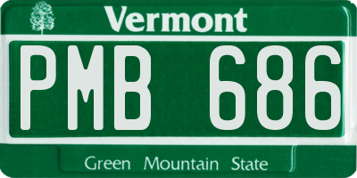 VT license plate PMB686