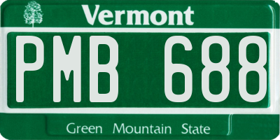 VT license plate PMB688