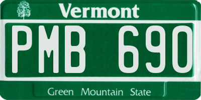 VT license plate PMB690