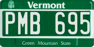 VT license plate PMB695