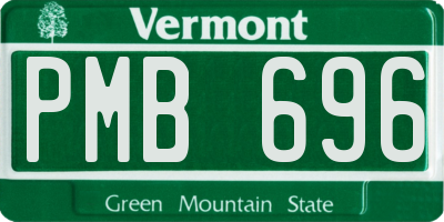 VT license plate PMB696