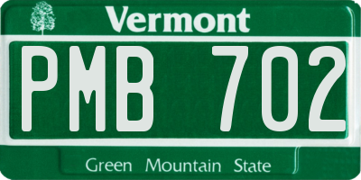 VT license plate PMB702