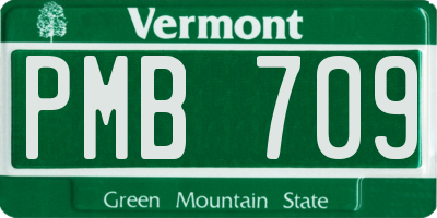 VT license plate PMB709