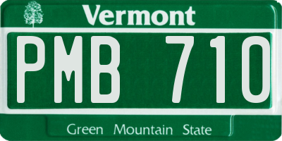 VT license plate PMB710