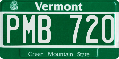 VT license plate PMB720