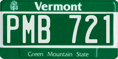 VT license plate PMB721
