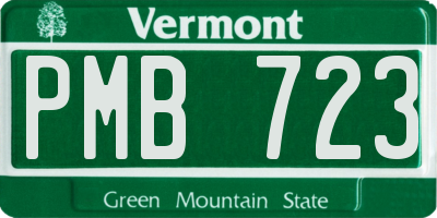 VT license plate PMB723