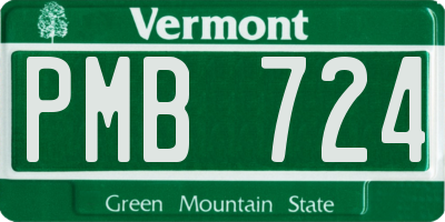 VT license plate PMB724