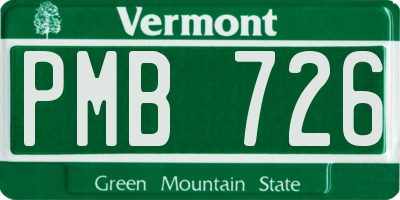 VT license plate PMB726