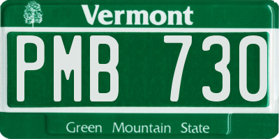 VT license plate PMB730