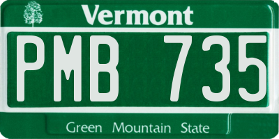 VT license plate PMB735