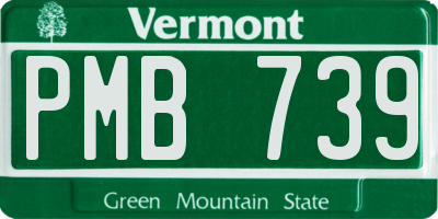 VT license plate PMB739