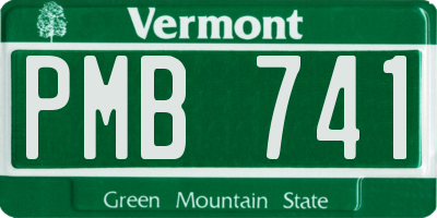 VT license plate PMB741