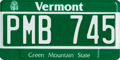 VT license plate PMB745