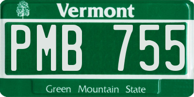 VT license plate PMB755