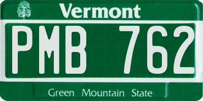 VT license plate PMB762