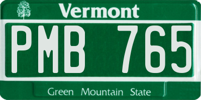VT license plate PMB765