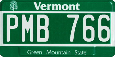 VT license plate PMB766
