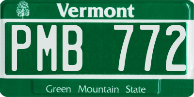 VT license plate PMB772