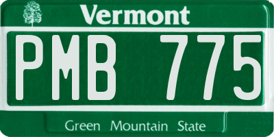 VT license plate PMB775