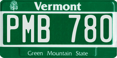 VT license plate PMB780