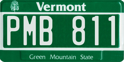 VT license plate PMB811