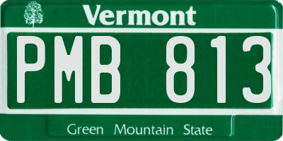 VT license plate PMB813