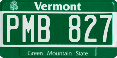 VT license plate PMB827