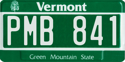 VT license plate PMB841