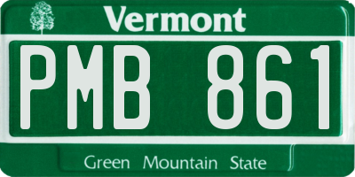 VT license plate PMB861