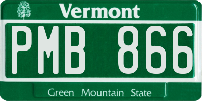 VT license plate PMB866