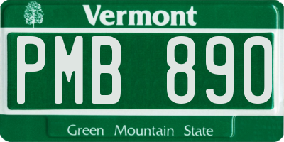VT license plate PMB890