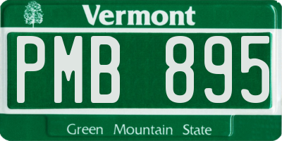 VT license plate PMB895