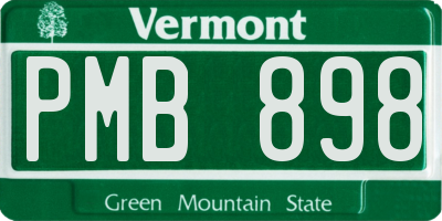 VT license plate PMB898