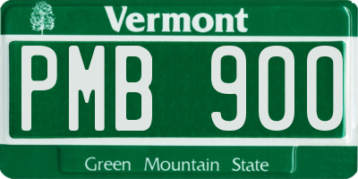 VT license plate PMB900