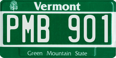 VT license plate PMB901