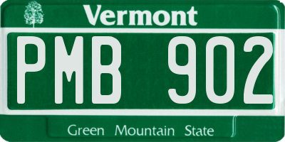 VT license plate PMB902