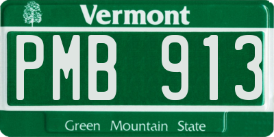 VT license plate PMB913