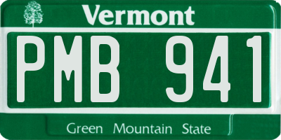 VT license plate PMB941