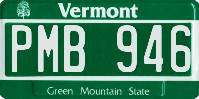VT license plate PMB946