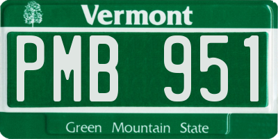 VT license plate PMB951