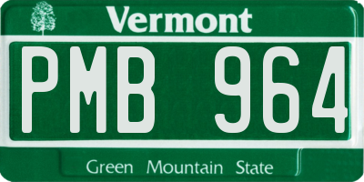 VT license plate PMB964